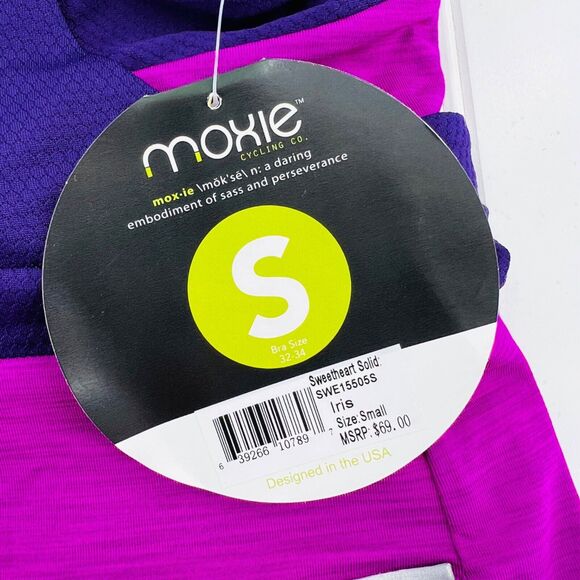 Moxie Shirt Womans Small Purple Cycling Athletic Sweetheart Solid Racerback - Picture 5 of 7